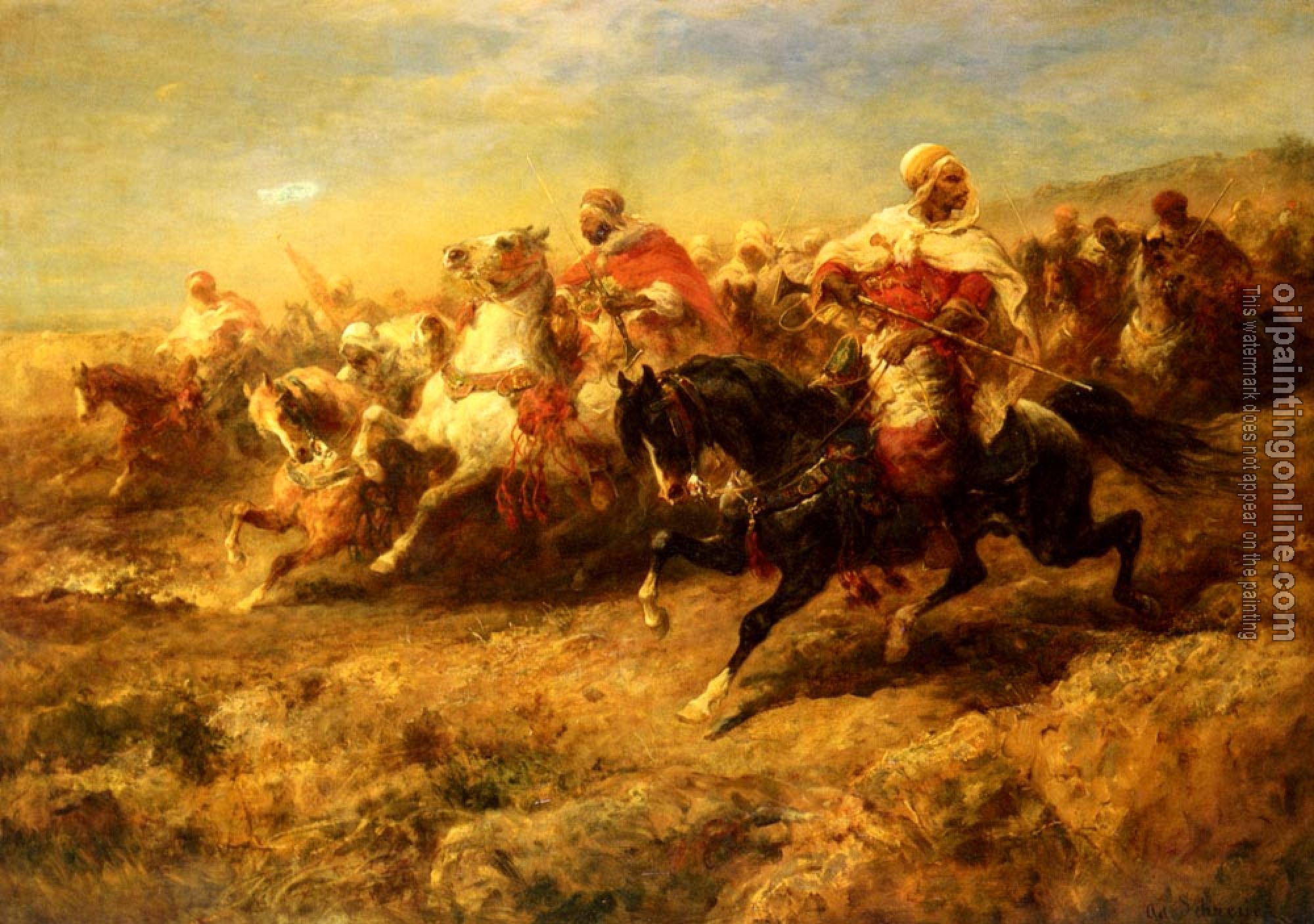 Adolf Schreyer - Arabian Horsemen